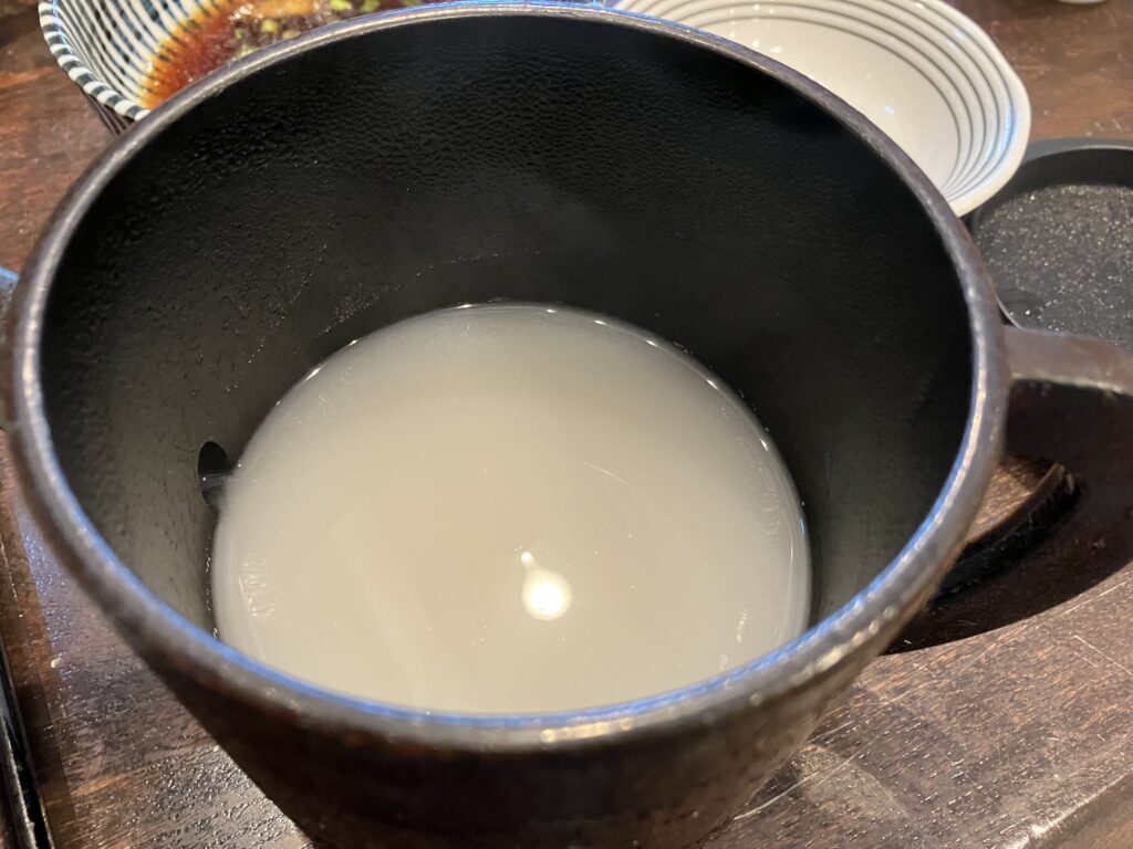 鵠沼海岸蕎麦兄の蕎麦湯