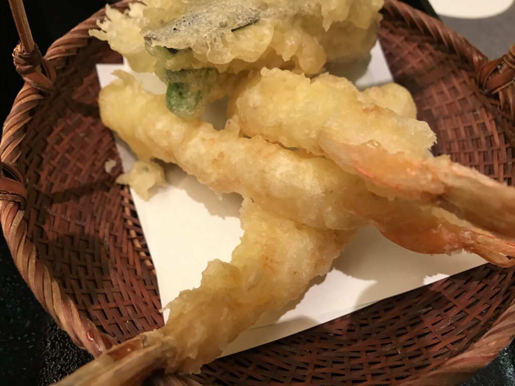 平塚駅近くの日本料理松風さんの天ぷら