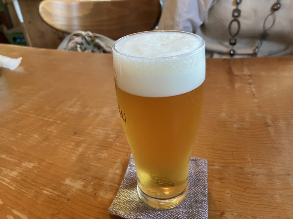 鎌倉市お蕎麦結のビール