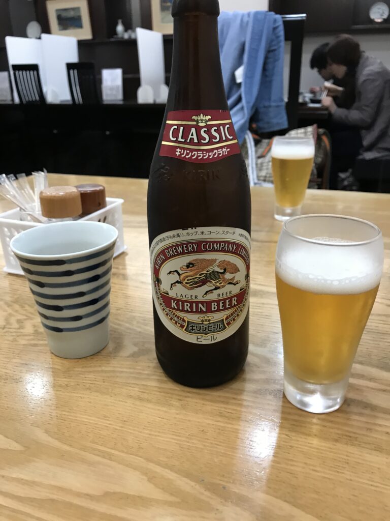 善光寺門前そば処藤木庵でビール