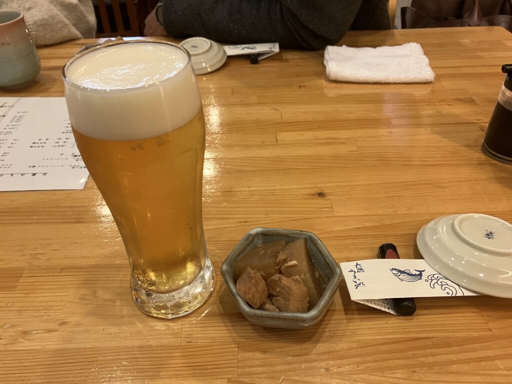 大磯寿司冨久寿司のビール