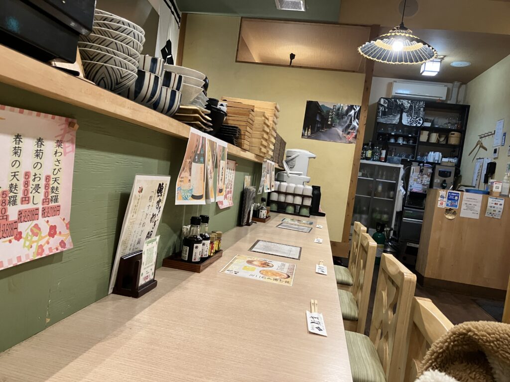 藤沢信州そば信玄カウンター席